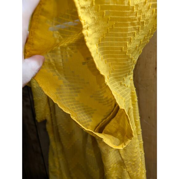 Lane Bryant Top Shirt Blouse Plus Size 20 Gold Textured Off the Shoulder Layered - Picture 4 of 6